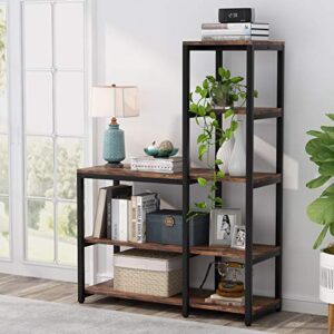 tribesigns 5-tier bookshelf, ladder corner bookshelves etagere bookcase, 8 shelves display rack storage shelf for living room home office
