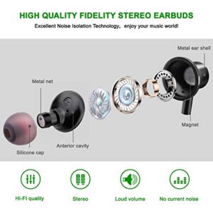 XINLIANG USB C Headphones USB C Wired Earbuds Type C Headphones Magnetic with Microphone Compatible for Samsung Galaxy S23/S22/S21/S20/FE, Google Pixel 7/6 Pro, iPad Pro, MacBook, OnePlus