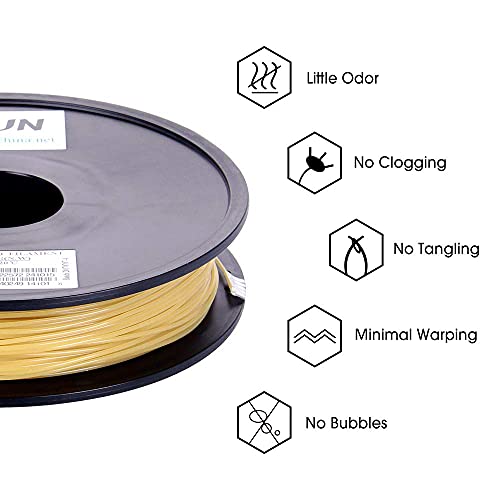 eSUN Water Soluble PVA Filament 1.75mm, 3D Printer Filament PVA, 0.5KG Spool 3D Printing Filament for 3D Printers, Natural