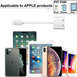 Lightning iPhone Adapter & Splitter, SHARLLEN Apple MFi Certified Headphones Adapter 2 in 1 Aux Audio+Charge+Call+Volume Control Converter Cable Compatible for iPhone 12/11/XS/XR/X 8/7 iPad-iOS13