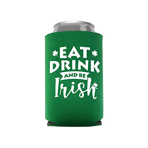 Veracco Keep Your Kiss I'm Here For This Irish Don't get Drunk We Get Awsome Stadium Party Cup St Patricks DayCan Coolie Holder Party Favors Decorations (Green, 6)