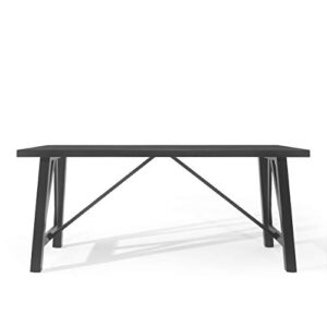 christopher knight home fairgreens dining table, black 35.5d x 71w x 29.5h in