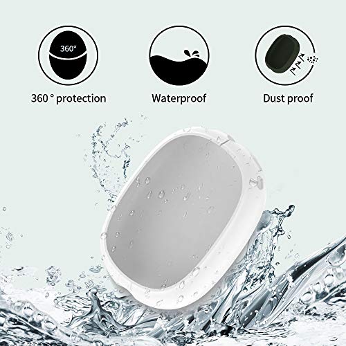 FitTurn Earpads Cover Case Compatible with AirPod Max Wireless Headphone, Silicone Anti-Scratch Protective Case for AirPod Max, Earcup Protectors Enrich Color & Prevent Earphones from Bumping (White)