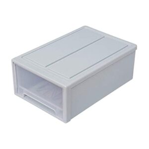 cabilock plastic drawer clothes storage box pull-out drawer container for organizing mens and womens shoes sandals wedges flats heels and accessories blue