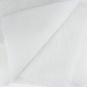 4pcs Faux Fur Shaggy Fluffy Faux Fur Fabric for DIY Craft Costume Seat Cushion Pad 10x10inch (White)