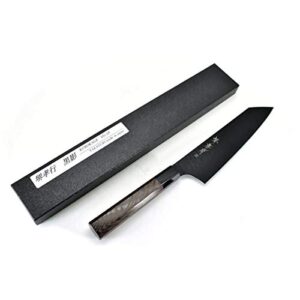 Sakai Takayuki/KUROKAGE Series VG-10 Hammered Kengata Gyuto(Chef's Knife) 190 mm/7.5" Black