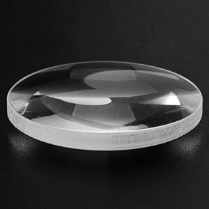 yangsense Double Convex Lens, 30mm Diameter Optical Glass Convex Lens, 2.5 X Magnifying Factor for DIY Magnifying Lens Physical Optics Experiment Lens Physics Classrooms