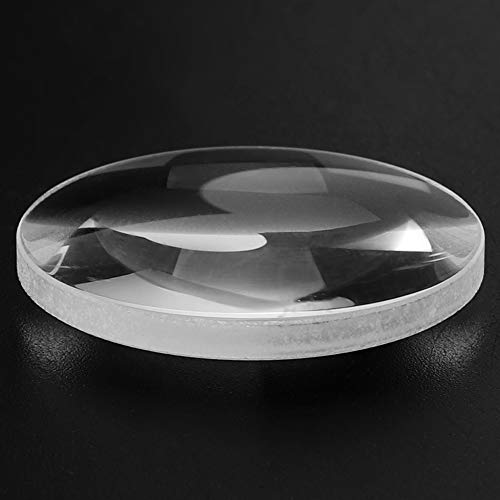 yangsense Double Convex Lens, 30mm Diameter Optical Glass Convex Lens, 2.5 X Magnifying Factor for DIY Magnifying Lens Physical Optics Experiment Lens Physics Classrooms