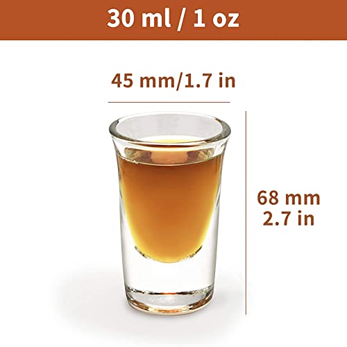 Supwinnet Gift Set-Shot Glasses Set 12pcs 30ml/1oz Shot Glass Tray Holder Organizer Straight Thick Base Clear Whiskey Tequila Glass Cups for Liqueurs Party Club Home Bar Drinking (Set of 12)