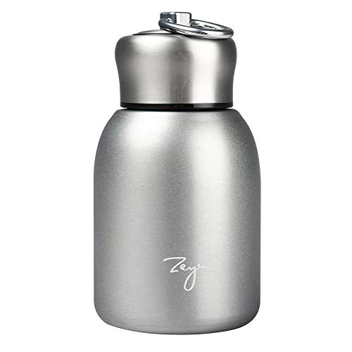 Gets Mini 9 oz Stainless Steel Water Bottle, 280ML Vacuum Insulated Water Bottle Leak Proof Sport Tumbler Cup Hot and Cold Water Bottle (Silver)