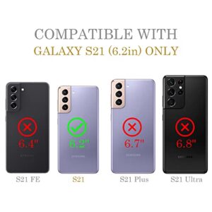 Gifun Game Case for Samsung Galaxy S21, Hard PC+TPU Bumper Clear Protective Case Compatible with Samsung Galaxy S21 2021 - Retro Game