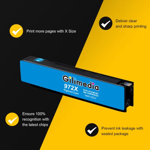 972X Cyan Ink Cartridge (1-Pack) High Yield | Compatible Replacement for HP 972x Work with PageWide Pro MFP 477dw 477dn 552dw 577dw 452dw 577z 452dn Printer