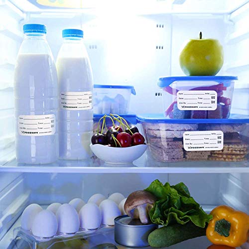 1 x 2 Inch Food Storage Labels Adhesive Removable Food Labels Food Storage Freezer Sticker for Kitchen Containers Home Restaurant Food Date Safe Supplies(300 Pieces)