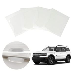 YelloPro Custom Fit Door Handle Cup for 2021 2022 2023 Ford Bronco Sport SUV, 3M Scotchgard Anti Scratch Clear Bra Paint Protector Film Cover Self Healing PPF Guard Kit