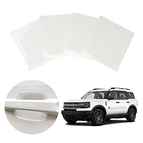 YelloPro Custom Fit Door Handle Cup for 2021 2022 2023 Ford Bronco Sport SUV, 3M Scotchgard Anti Scratch Clear Bra Paint Protector Film Cover Self Healing PPF Guard Kit
