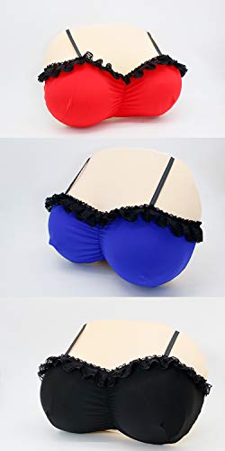 poceton Soft Boobs Pillow, 3D Memory Foam Sleep Pillow Creative Realistic Boobs Breasts Pillow Cushion, Sexy Couple Kawaii Toy Pillow Funny Gift (Black)