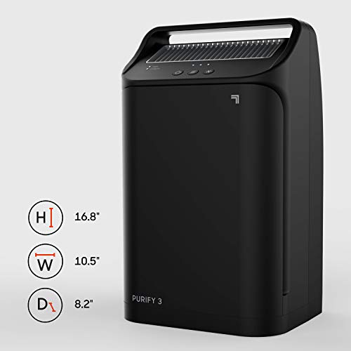 Sharper Image PURIFY 3 Air Cleaner with True HEPA Filtration, Night Light, for Home, Office, Bedroom