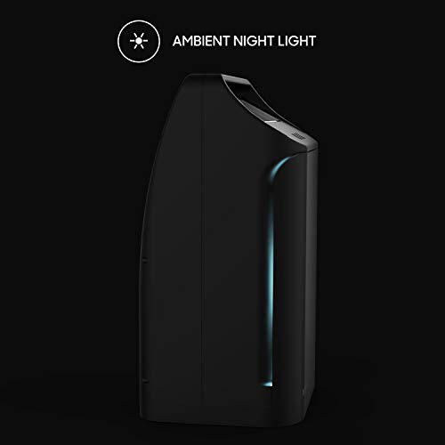 Sharper Image PURIFY 3 Air Cleaner with True HEPA Filtration, Night Light, for Home, Office, Bedroom