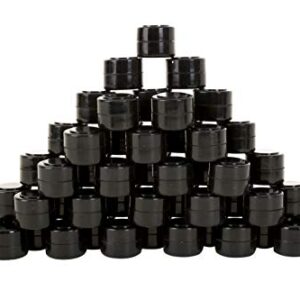 Non-Stick Silicone Wax Containers 150PCS 2ML Multi Use Storage Jars Cream Emulsion Bottles (All Black)