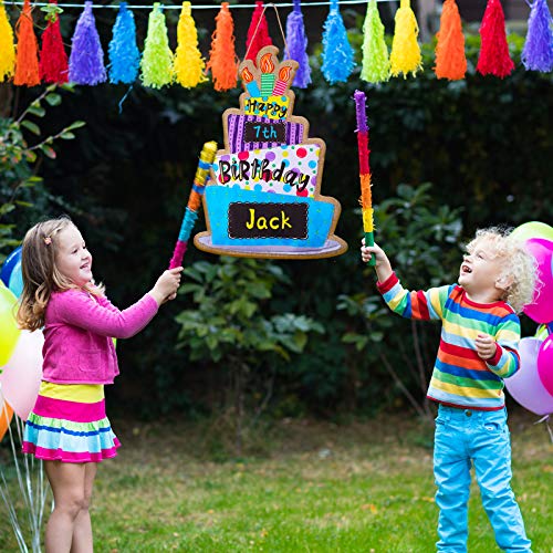 Happy Birthday Burlap Door Decor Birthday Personalized Name Decor Birthday Door Hanger Sign Colorful Happy Birthday Hanger for Birthday Anniversary Indoor Outdoor Decorations