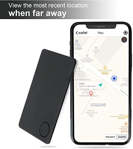 NUFR Wallet Tracker Finder Locator, Small Best Slim GPS Credit Debit Card Find Wallet Location Chip Tracker Device for Men Lost Waterproof with Built-in 24-30 Months Battery