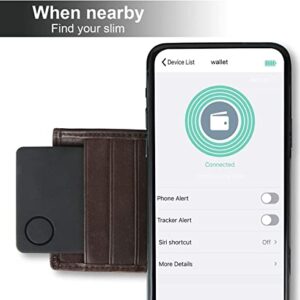 NUFR Wallet Tracker Finder Locator, Small Best Slim GPS Credit Debit Card Find Wallet Location Chip Tracker Device for Men Lost Waterproof with Built-in 24-30 Months Battery