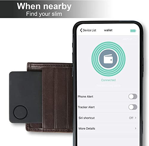 NUFR Wallet Tracker Finder Locator, Small Best Slim GPS Credit Debit Card Find Wallet Location Chip Tracker Device for Men Lost Waterproof with Built-in 24-30 Months Battery