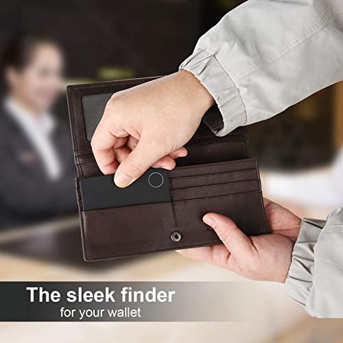 NUFR Wallet Tracker Finder Locator, Small Best Slim GPS Credit Debit Card Find Wallet Location Chip Tracker Device for Men Lost Waterproof with Built-in 24-30 Months Battery