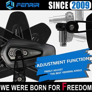 FENRIR CNC Aluminum Alloy Cafe Racer Black Motorcycle Bar End Mirrors Side Folding 22MM 7/8" inch Handlebar Mirror Universal Rear View For M6/M8 Standard Super Sport Naked Street Bike Scooter Minimoto