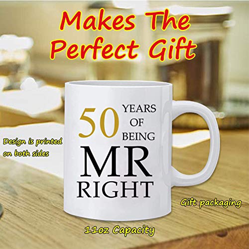 Kwieema 50th Wedding Anniversary for Couples, Golden 50th Anniversary for Parents, 50th Wedding Anniversary Coffee Mugs Grandparents Couples Mugs 50 Year Parents Anniversary Mug