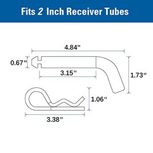 KAITWOSON 52015P Trailer Hitch Extension Receiver Tube Extenders, 7 inches Length, with one Clip and one pin. 3500 lbs. GTW