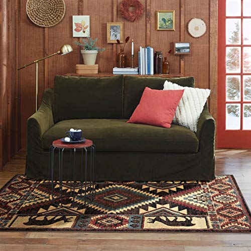 Home Dynamix Buffalo Southwest Rustic Area Rug, Brown/Red, 5'2"x7'2", Rectangular