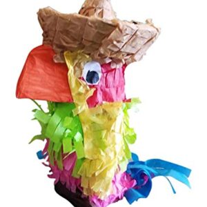 Fetch-It Pets 9" Parrot Shaped Piñata Bird Toy Suitable for Small Medium and Large Parrots Budgies Parakeets Cockatiels Lovebirds and Cockatoos