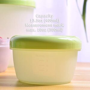 FOSA extra small vacuum container, microwavable with lid 13.5oz, 12pcs set (vacuum unit not included)