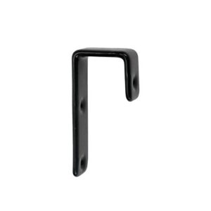 Geesatis 2 Pcs Bed Ladder Hooks Utility Hooks Hanger J Hooks Heavy Duty Metal PVC Coated for Bed Decoration Hook Tool, with Mounting Screws, Black, Length 25 mm