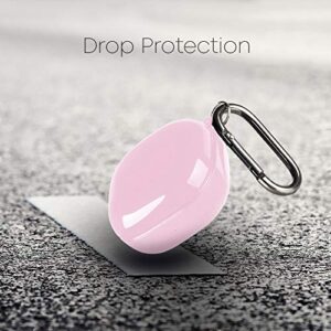 Goospery Designed for Galaxy Buds 2 Case/Galaxy Buds Pro Case/Galaxy Buds Live Case Soft TPU Shockproof Protective Cover for Samsung Earbuds with Keychain (Baby Pink)