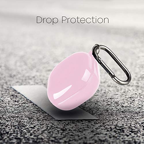 Goospery Designed for Galaxy Buds 2 Case/Galaxy Buds Pro Case/Galaxy Buds Live Case Soft TPU Shockproof Protective Cover for Samsung Earbuds with Keychain (Baby Pink)