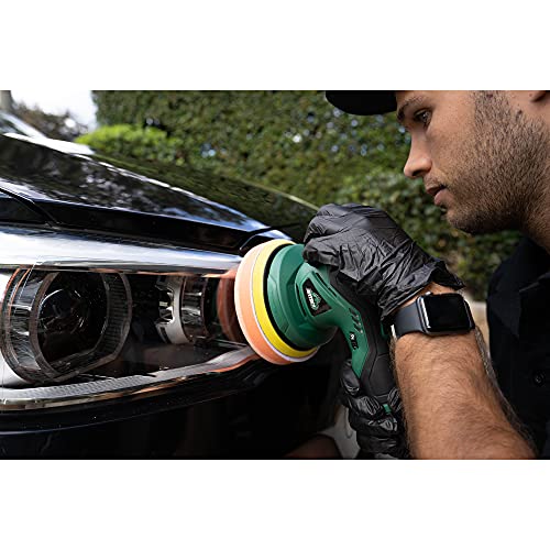 BATOCA - Cordless Car Buffer Polisher - with 2pcs 12V Lithium Rechargeable Battery Cordless Polisher with 6 Variable Speed, 2.0Ah Cordless Buffer Polisher for Car Detailing