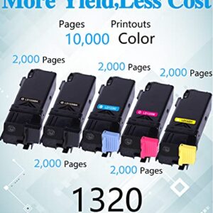 MM MUCH & MORE Compatible Toner Cartridge Replacement for Dell 1320C 310-9058 310-9060 310-9062 310-9064 High Yield to Used with Color Laser 1320c Printer (2 x Black, Cyan, Magenta, Yellow) 5-Pack