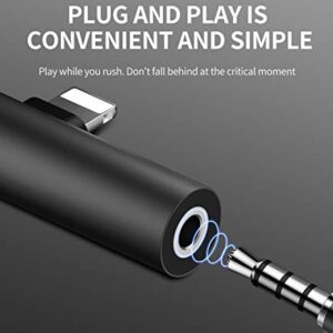 Headphone Adapter Lightning to 3.5mm AUX Audio Jack and Charger Extender Dongle Earphone Headset Splitter Compatible with iPhone 12 11 Mini pro max xs xr x se2 7 8 Plus for Ipad Air Y Cable Converter