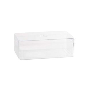 hammont clear acrylic boxes - 8 pack - 5.75"x3.55"x2" - small with round edges lucite boxes for gifts, weddings, party favors, treats, candies & accessories, plastic storage boxes