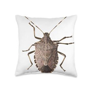 beetles funny bugs t-shirt stink bug entomology insects funny t-shirt throw pillow, 16x16, multicolor