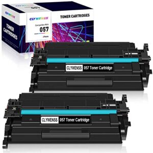 clywenss compatible 057 toner cartridge replacement for canon 057 crg-057 toner cartridge to use with canon imageclass mf445dw lbp226dw lbp228dw lbp227dw mf448dw printer (2-pack)