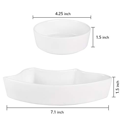 yarlung 10 Inch Ceramic Divided Serving Dishes with Bamboo Platter, Appetizer Tray 5 Removable Snacks Bowls for Candy and Nut, Chips and Dips, No Lid Included