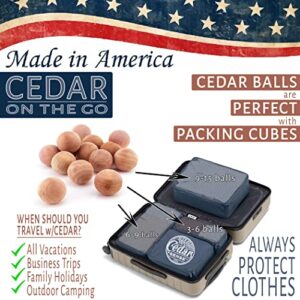 Cedar Balls - 50 Pack - Cedar Sense - Made in U.S.A.- Cedar Blocks for Clothes Storage - Cedar for Closets and Drawers