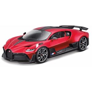 bburago bugatti divo 1/18 diecast model car 11045 red, (18-11045mtrd)