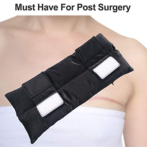 D. Cozy Mastectomy Pillow Breast Cancer Seatbelt Post Op Pillows Super Soft for Car Post Surgery Chemo Port Heart Recovery Gifts Patients Women Men