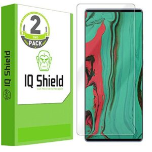 iq shield screen protector compatible with lg wing (2-pack) anti-bubble clear film