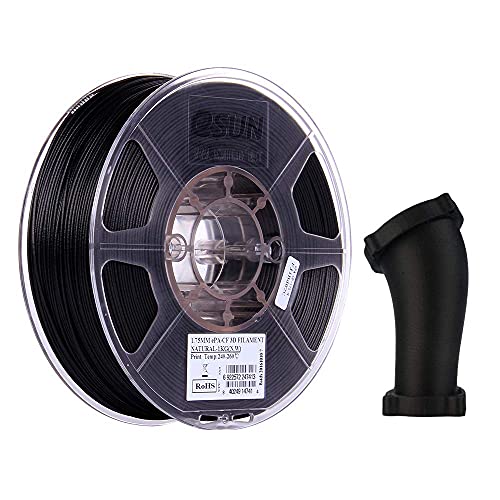 eSUN Carbon Fiber Filled Nylon Filament 1.75mm, PA CF 3D Printer Filament, 1KG Spool 3D Printing Filament for 3D Printers, Natural