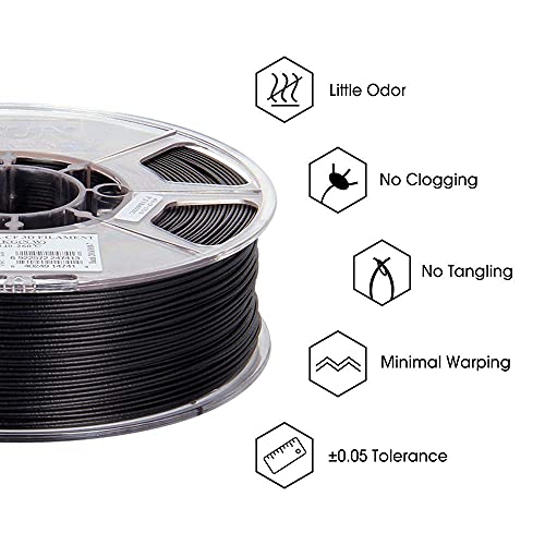eSUN Carbon Fiber Filled Nylon Filament 1.75mm, PA CF 3D Printer Filament, 1KG Spool 3D Printing Filament for 3D Printers, Natural